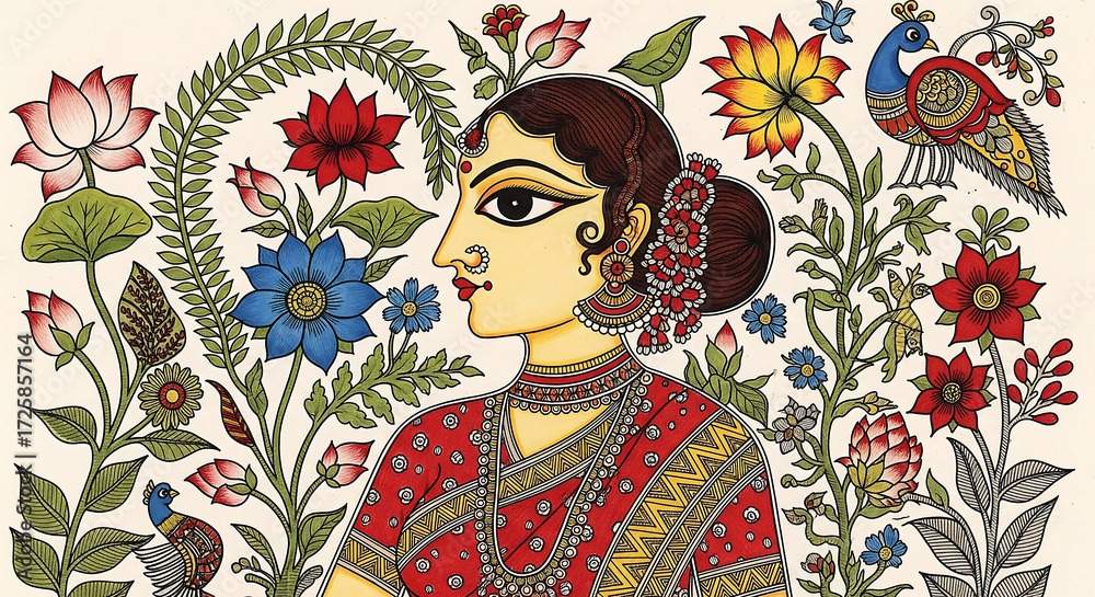 Traditional Mithila Art Painting